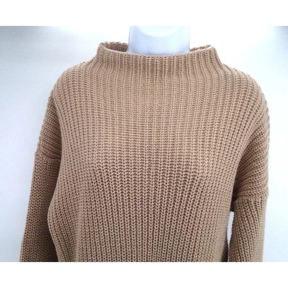 pretty little thing womens iffy stone oversized cable knit dress S/M Brown - Picture 2 of 7